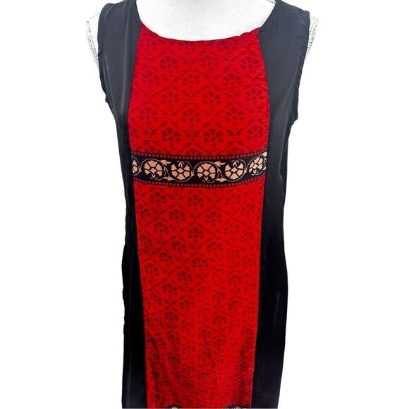 Indian Ink sleeveless dress size medium red and black - Picture 3 of 14